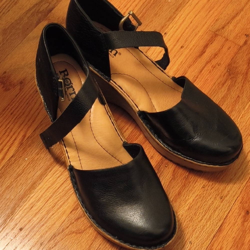 Born Nellie Black Mary-Jane Wedge Shoes - Picture 6 of 11